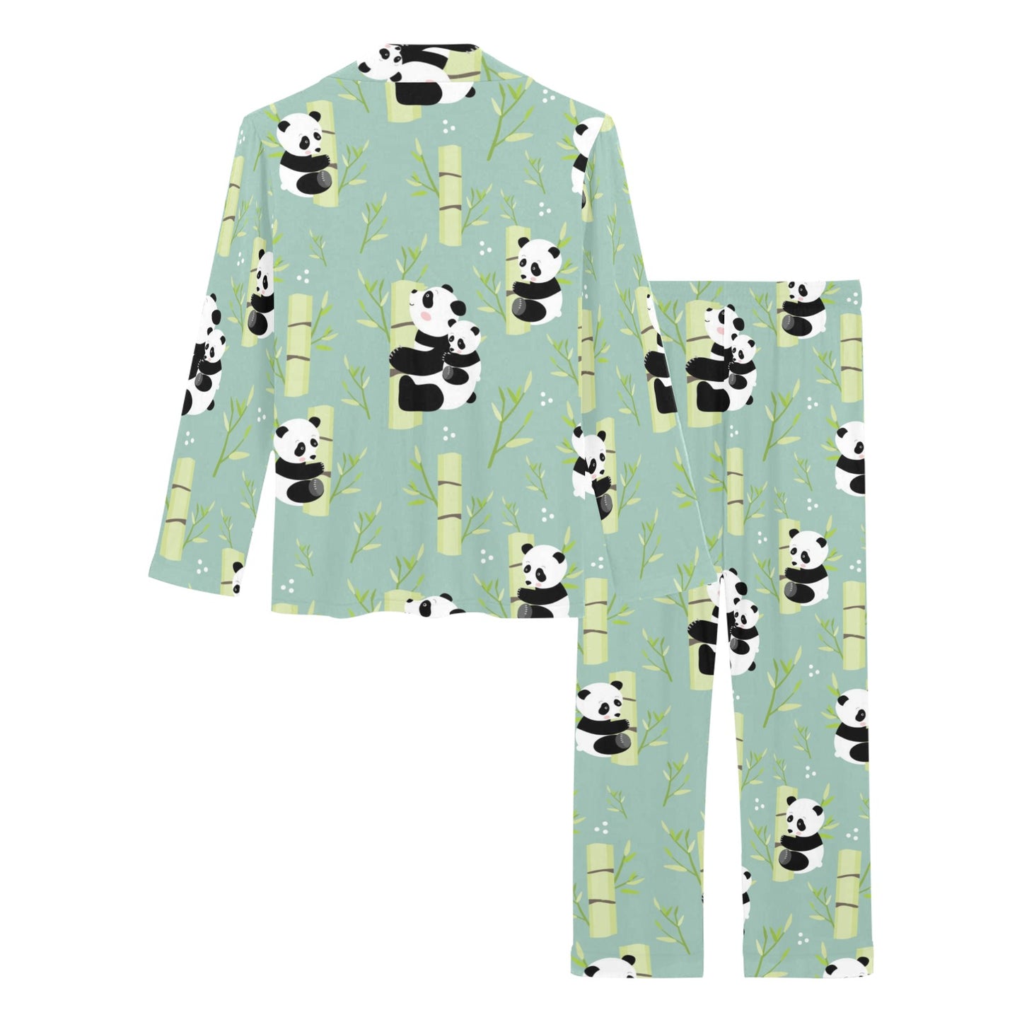 Panda Pattern Print Design A03 Women's Long Pajama Set