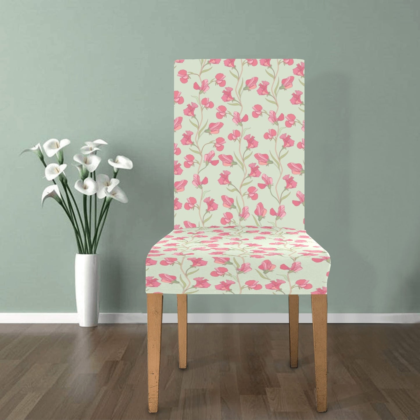 Sweet Pea Print Design LKS301 Dining Chair Slipcover
