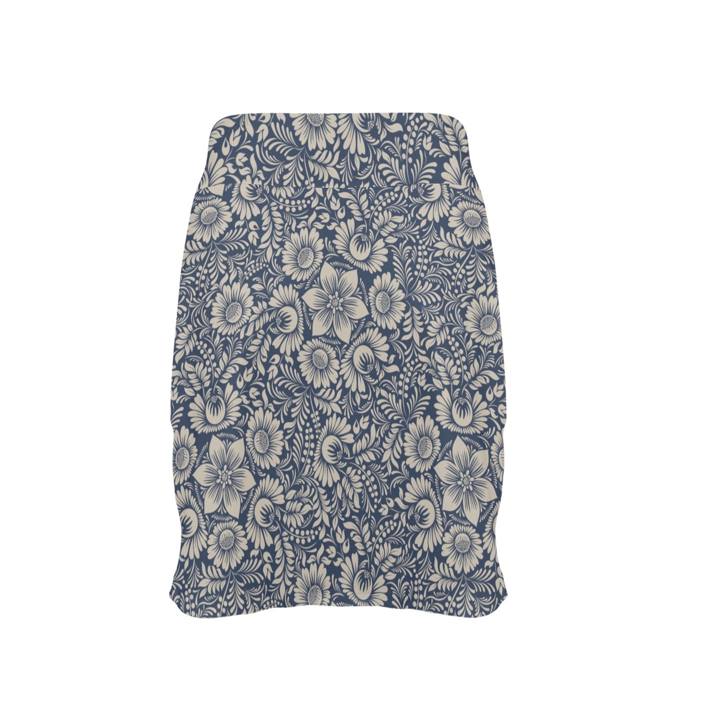Elegant Floral Print Pattern 17" Golf & Pickleball Skort with Pockets
