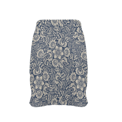 Elegant Floral Print Pattern 17" Golf & Pickleball Skort with Pockets