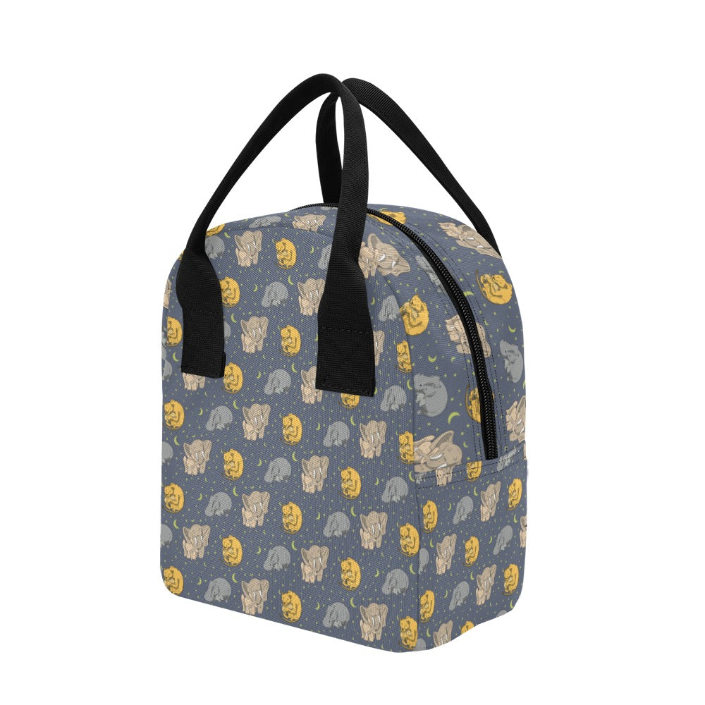 Safari Elephant Lion Print Design LKS303 Insulated Lunch Bag