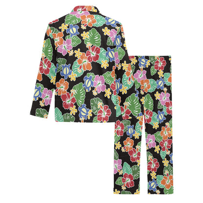 Hawaiian Themed Pattern Print Design H010 Men's Long Pajama Set