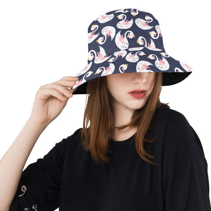 Swan Print Design LKS403 Unisex Bucket Hat