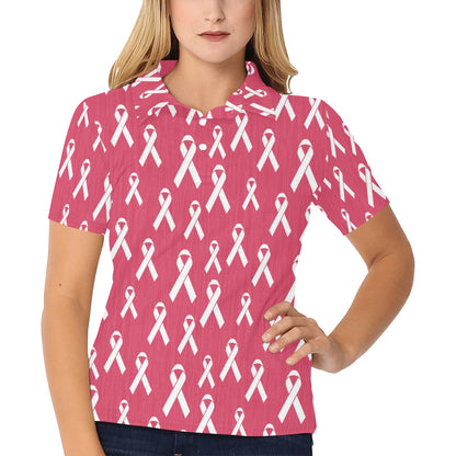 Breast Cancer Awareness Symbol Women's Polo Shirt