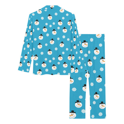 Snowman Print Design LKS303 Women's Long Pajama Set