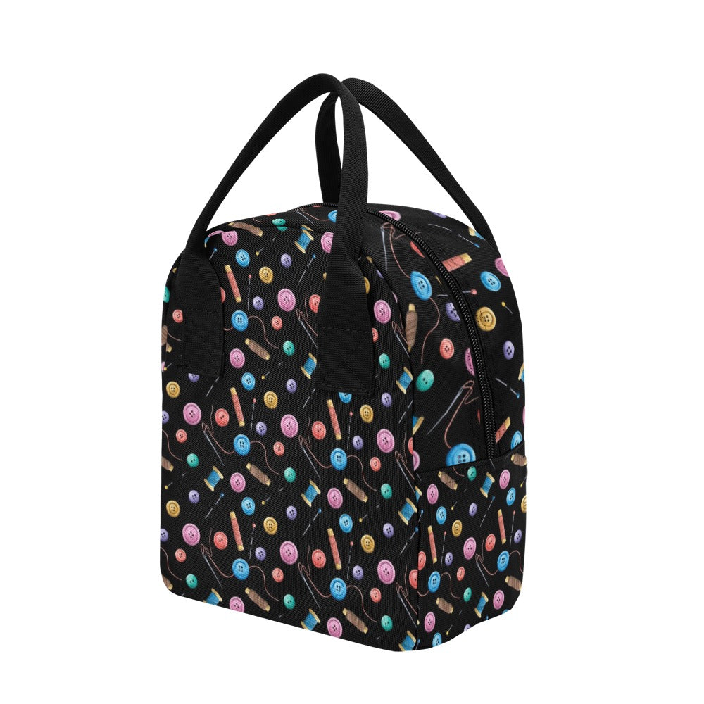 Sewing Print Design LKS309 Insulated Lunch Bag