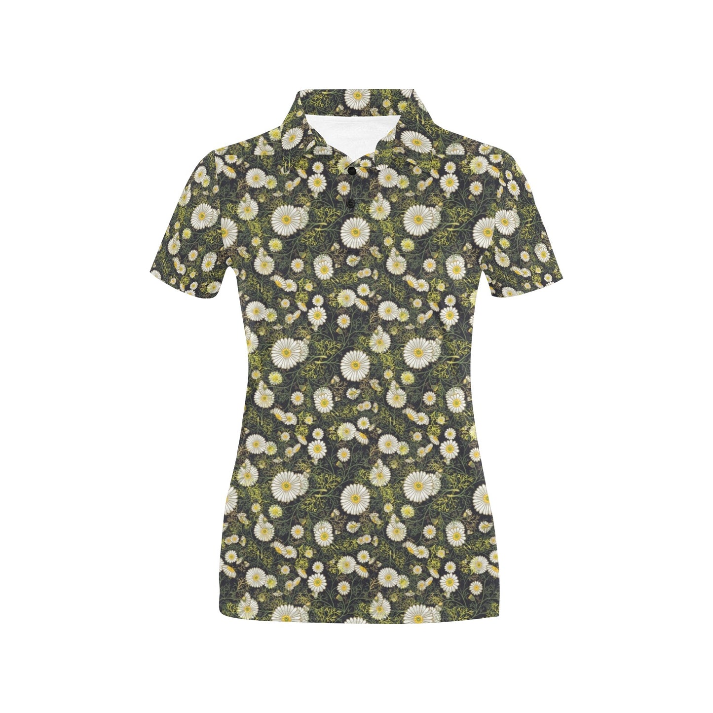 Daisy Pattern Print Design 03 Women's Polo Shirt