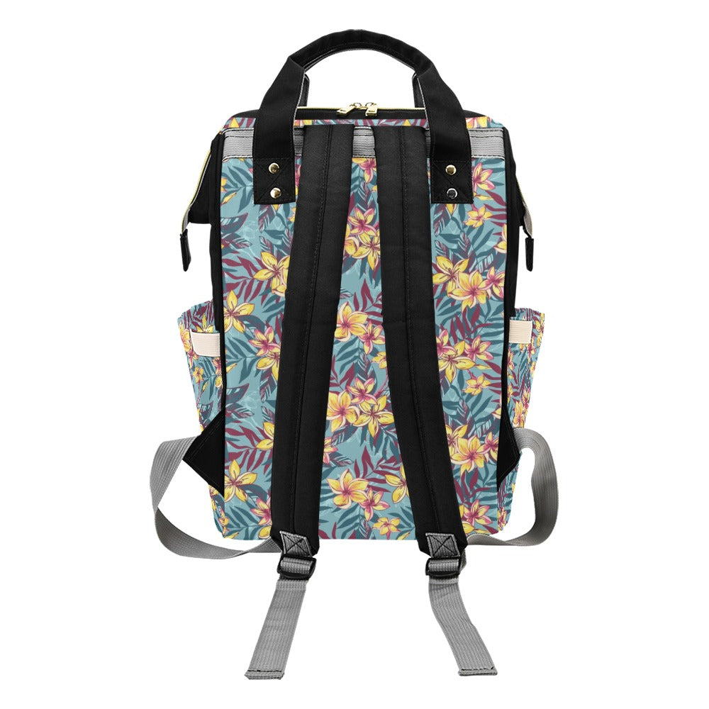 Summer Floral Print Design LKS304 Diaper Bag Backpack