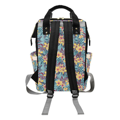 Summer Floral Print Design LKS304 Diaper Bag Backpack