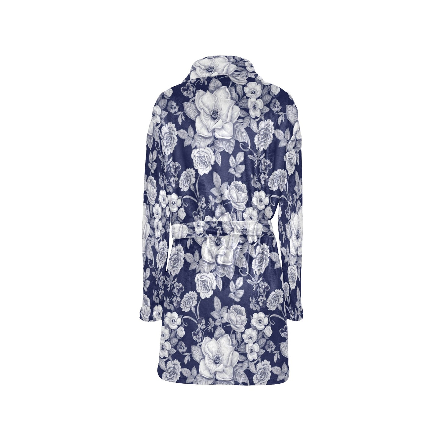 Floral Infrared Pattern Women's Fleece Robe
