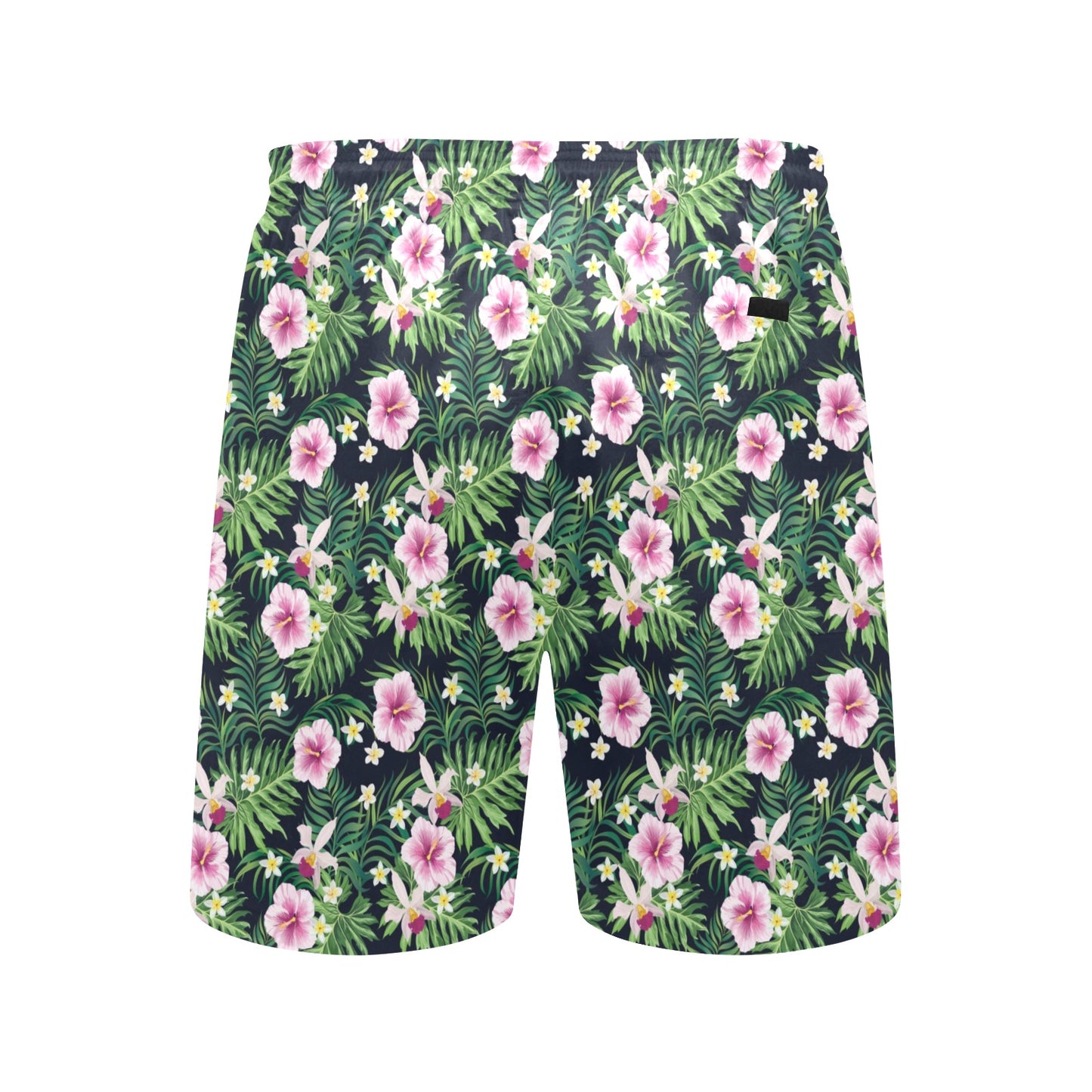 Hibiscus Tropical Print Design LKS309 Men's Swim Trunks Beach Shorts