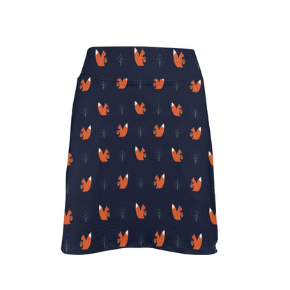 Squirrel Print Design LKS303 17" Golf & Pickleball Skort with Pockets