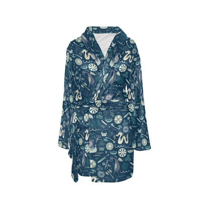 Vikings Print Design LKS305 Women's Fleece Robe