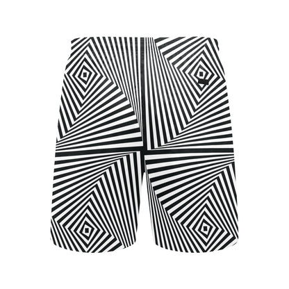 Vortex Print Design LKS302 Men's Swim Trunks Beach Shorts