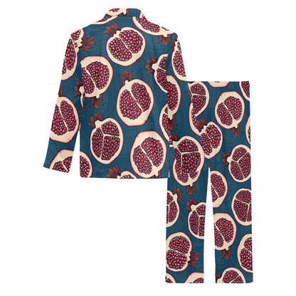 Pomegranate Pattern Print Design PG02 Men's Long Pajama Set