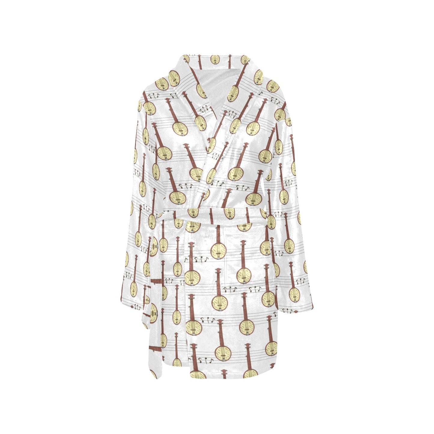 Banjo Print Design LKS402 Women's Fleece Robe
