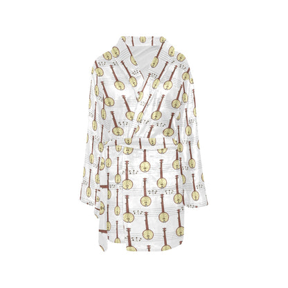 Banjo Print Design LKS402 Women's Fleece Robe