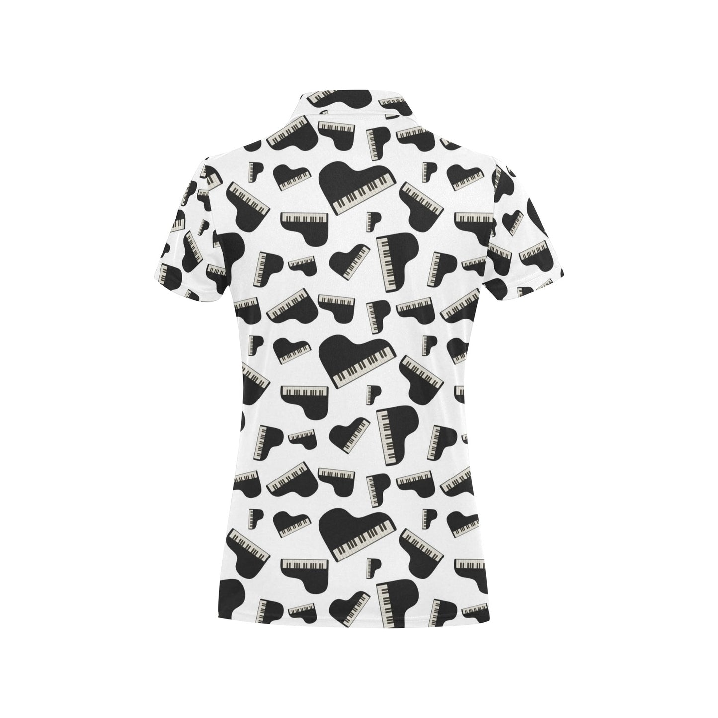 Piano Print Design LKS405 Women's Polo Shirt