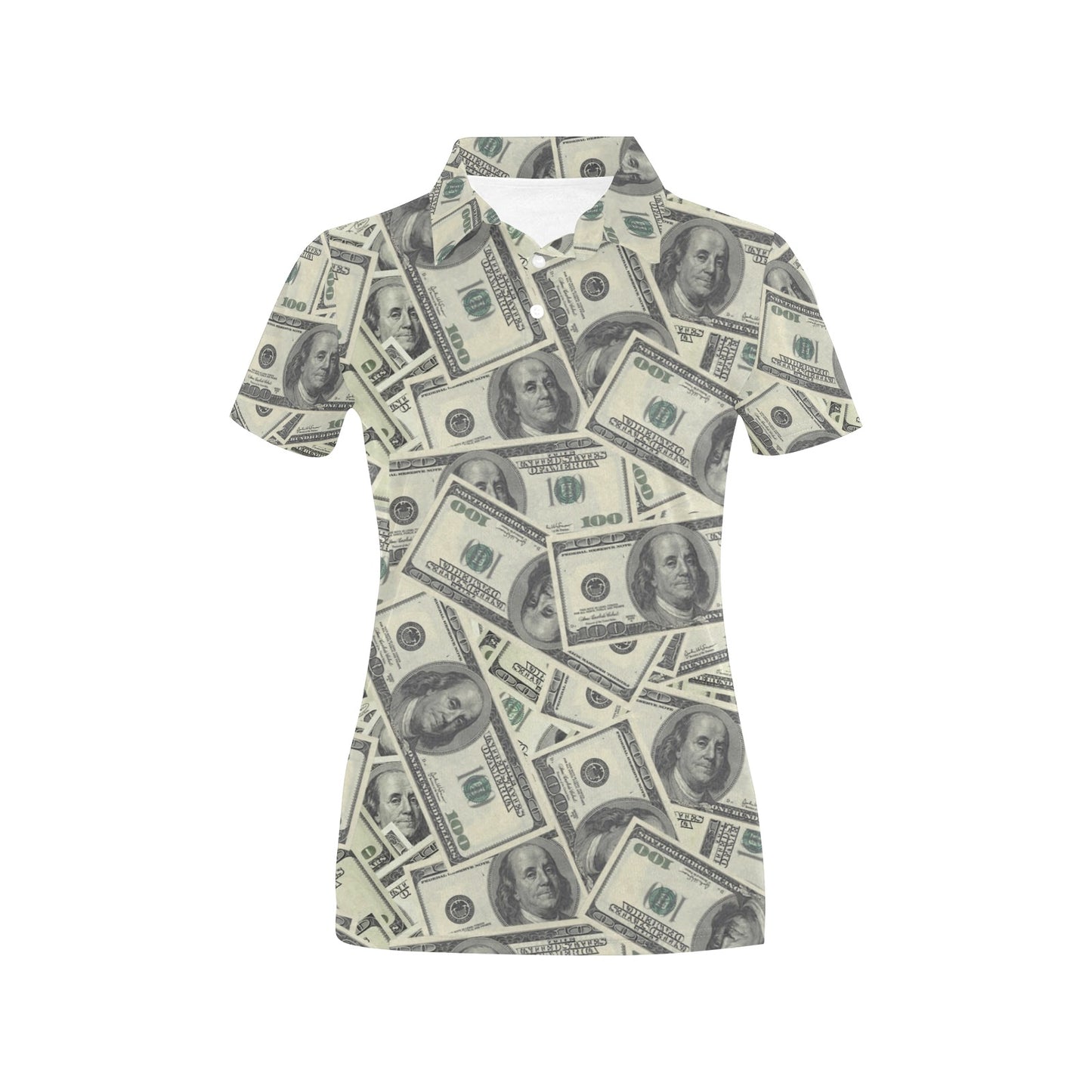 Dollar Pattern Print Design DO02 Women's Polo Shirt