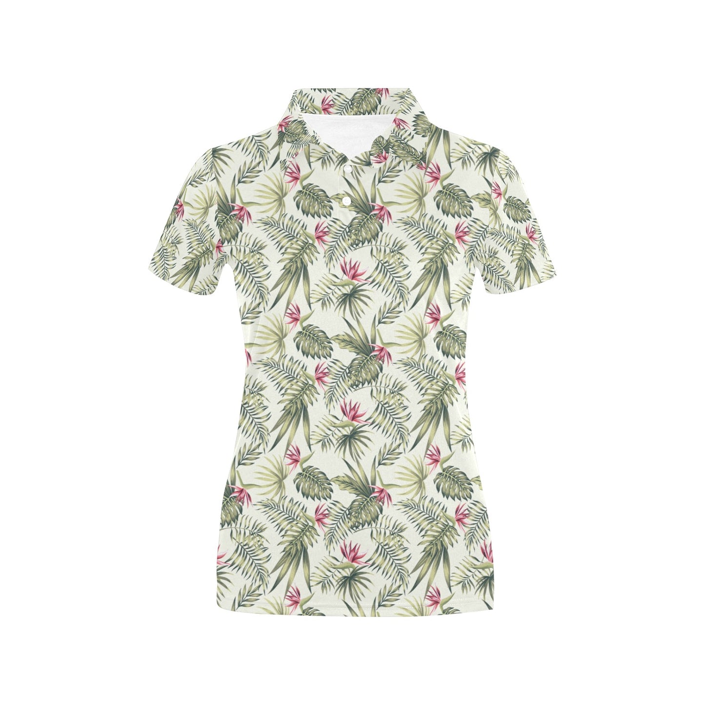 Bird Of Paradise Pattern Print Design 04 Women's Polo Shirt