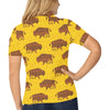 Bison Native Pattern Print Design 01 Women's Polo Shirt