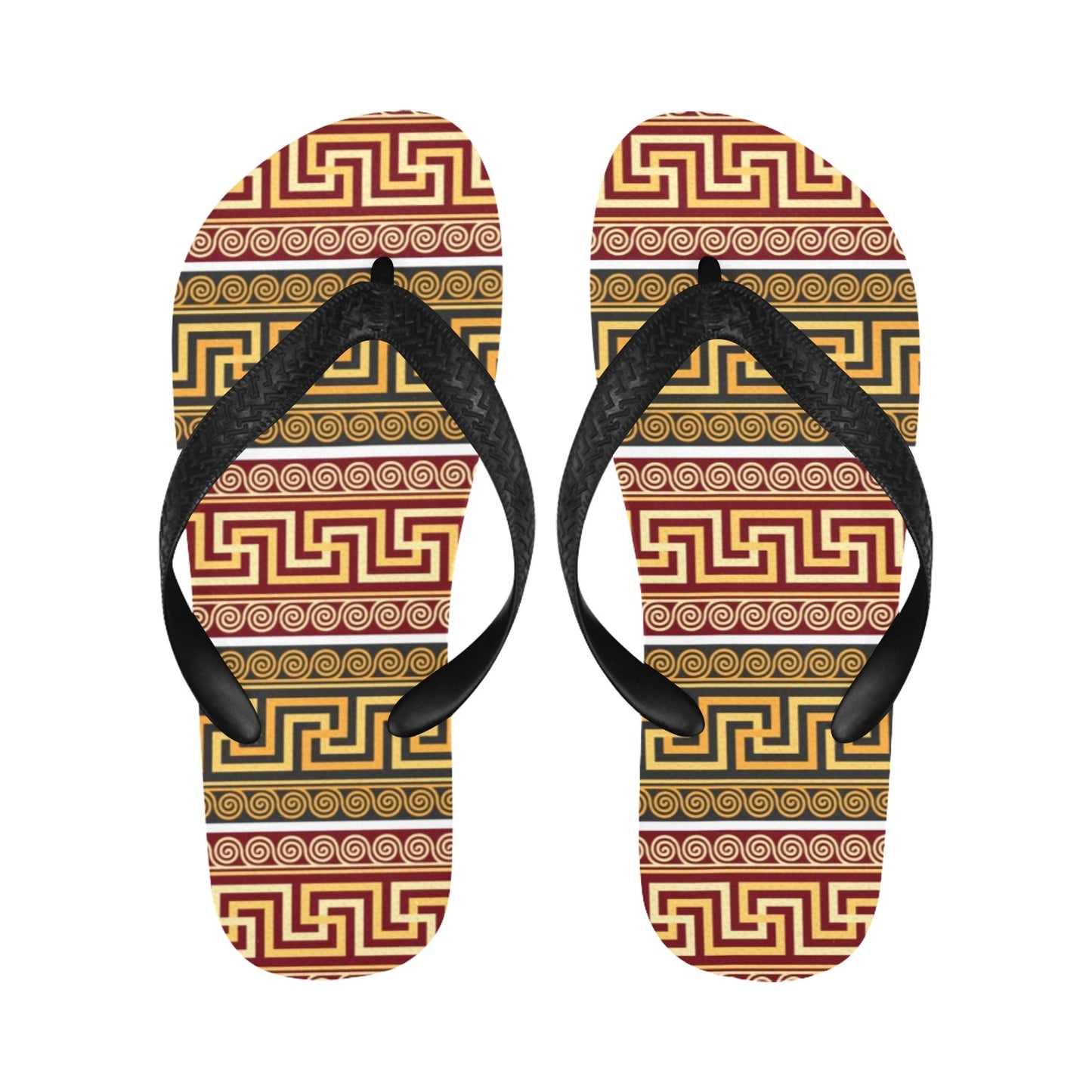 Ancient Greek Pattern Print Design LKS302 Flip Flops