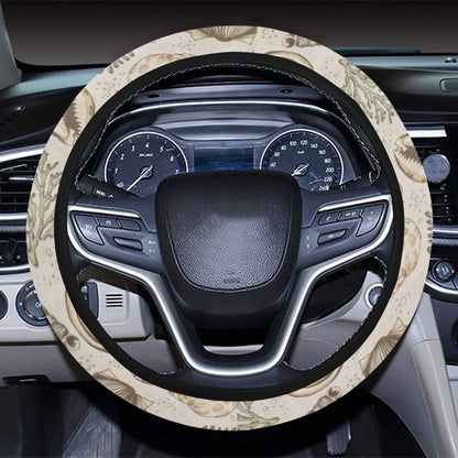 Seashell Print Design LKS304 Steering Wheel Cover with Elastic Edge