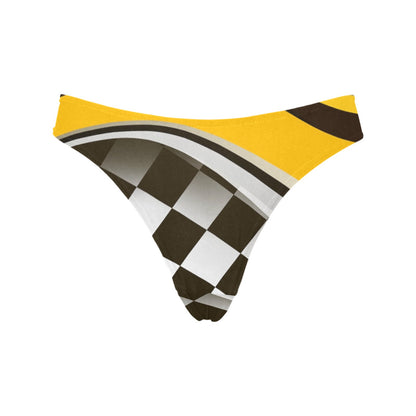 Checkered Flag Racing Style Women's Thongs