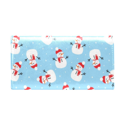 Snowman Print Design LKS305 Women's Trifold Wallet