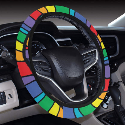 Piano Print Design LKS402 Steering Wheel Cover with Elastic Edge