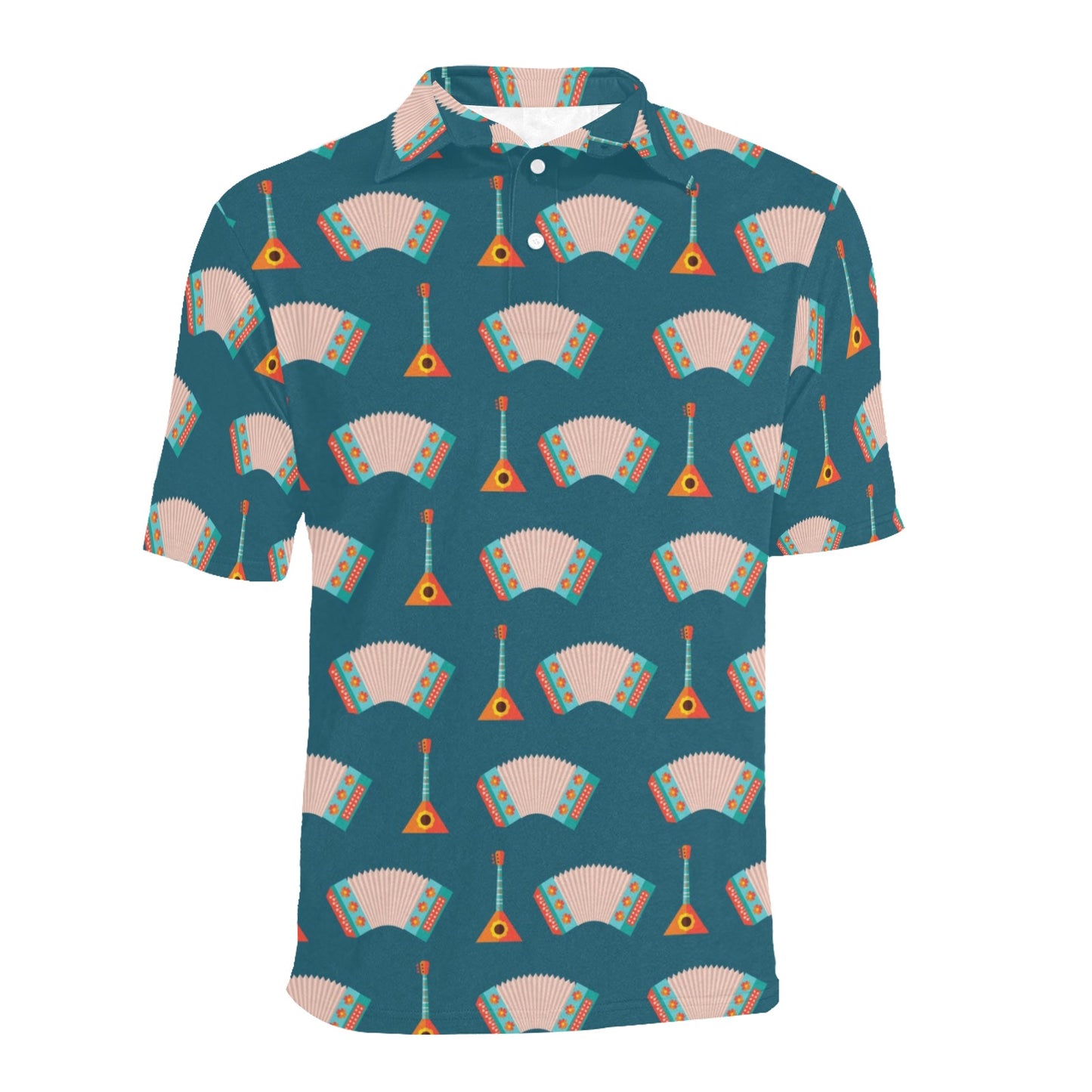 Accordion Print Design LKS402 Men Polo Shirt