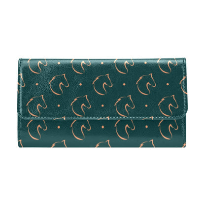 Horse Head Print Design LKS302 Women's Trifold Wallet