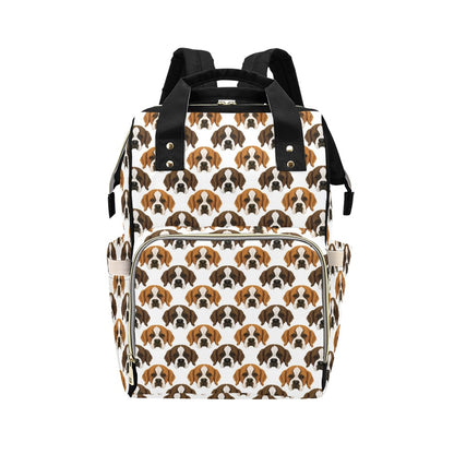 St Bernards Print Design LKS301 Diaper Bag Backpack