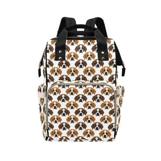 St Bernards Print Design LKS301 Diaper Bag Backpack