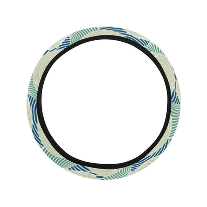 Wave Japan Style Print Design LKS302 Steering Wheel Cover with Elastic Edge