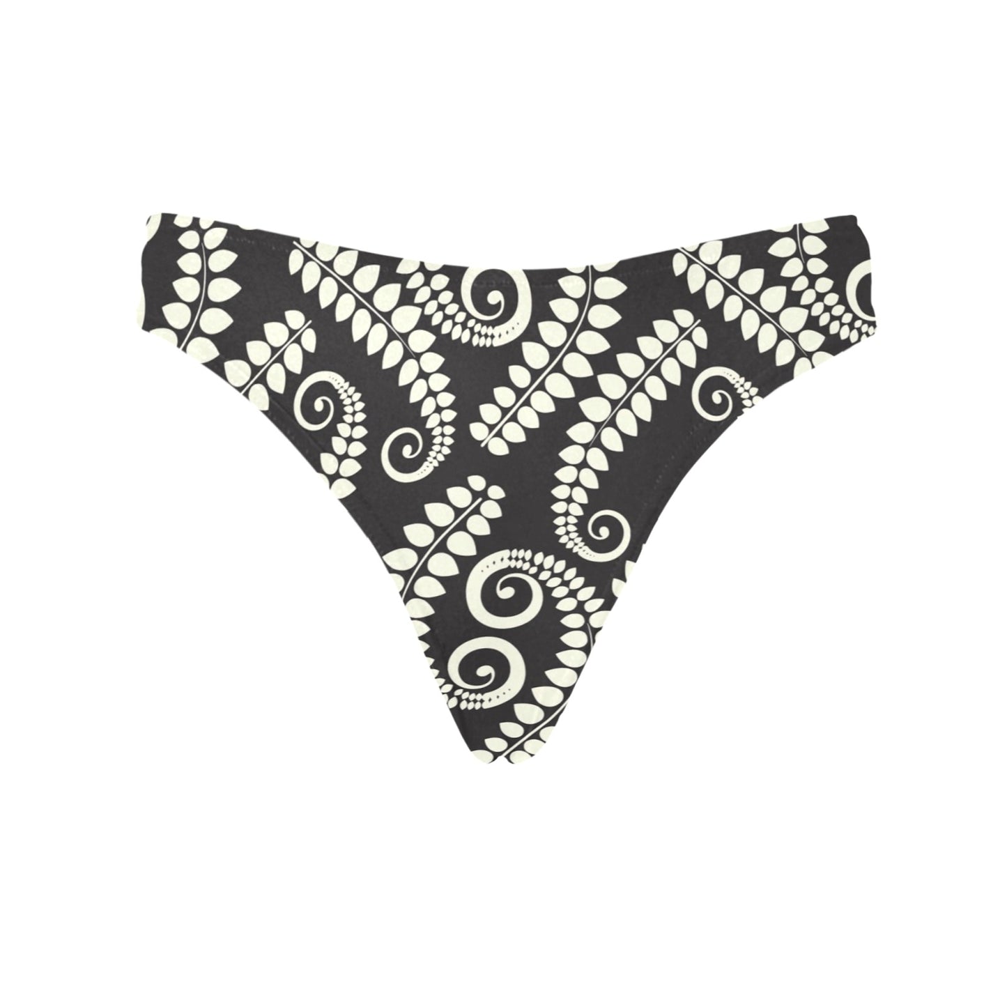 Fern Leave Print Pattern Women's Thongs