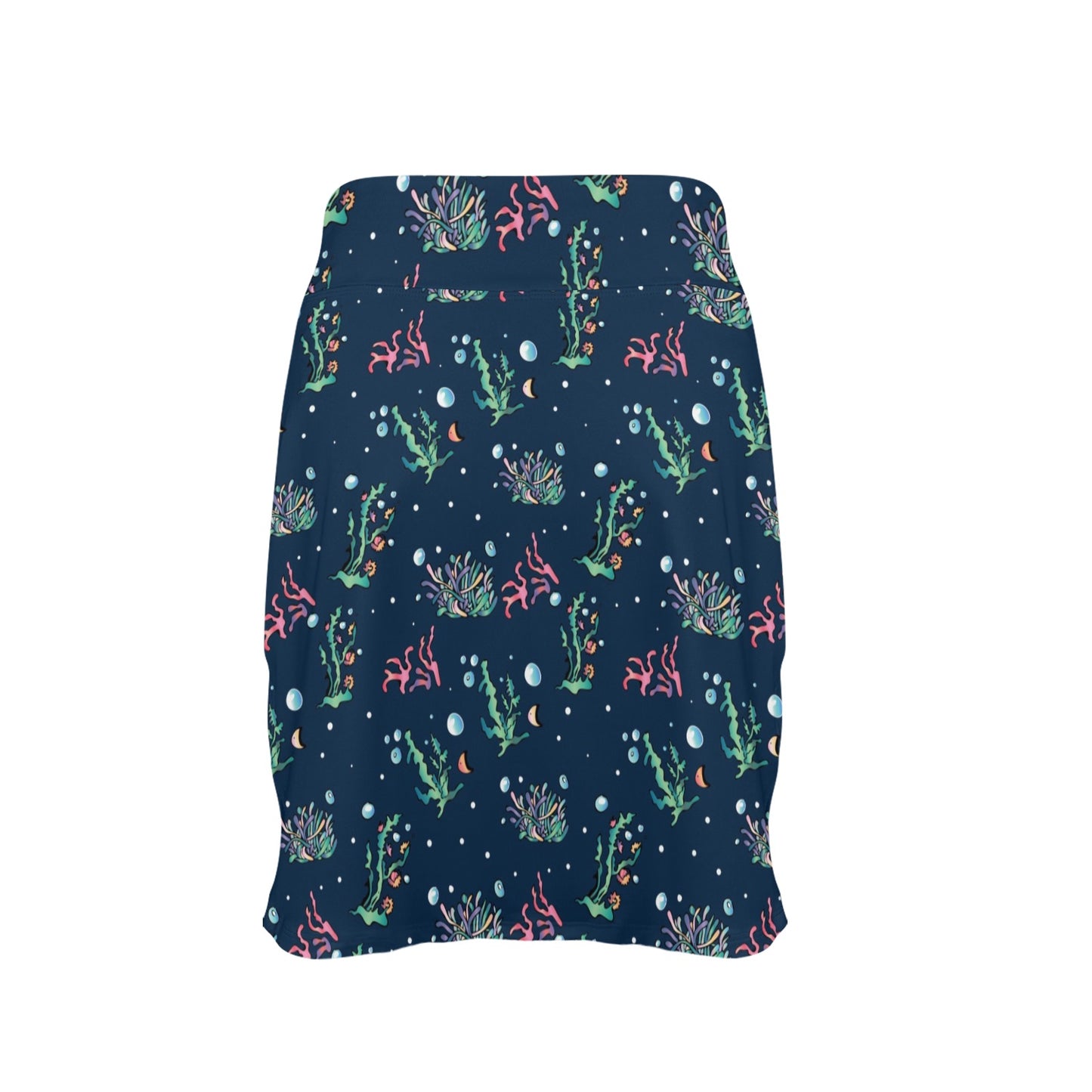 Seaweed Print Design LKS306 17" Golf & Pickleball Skort with Pockets