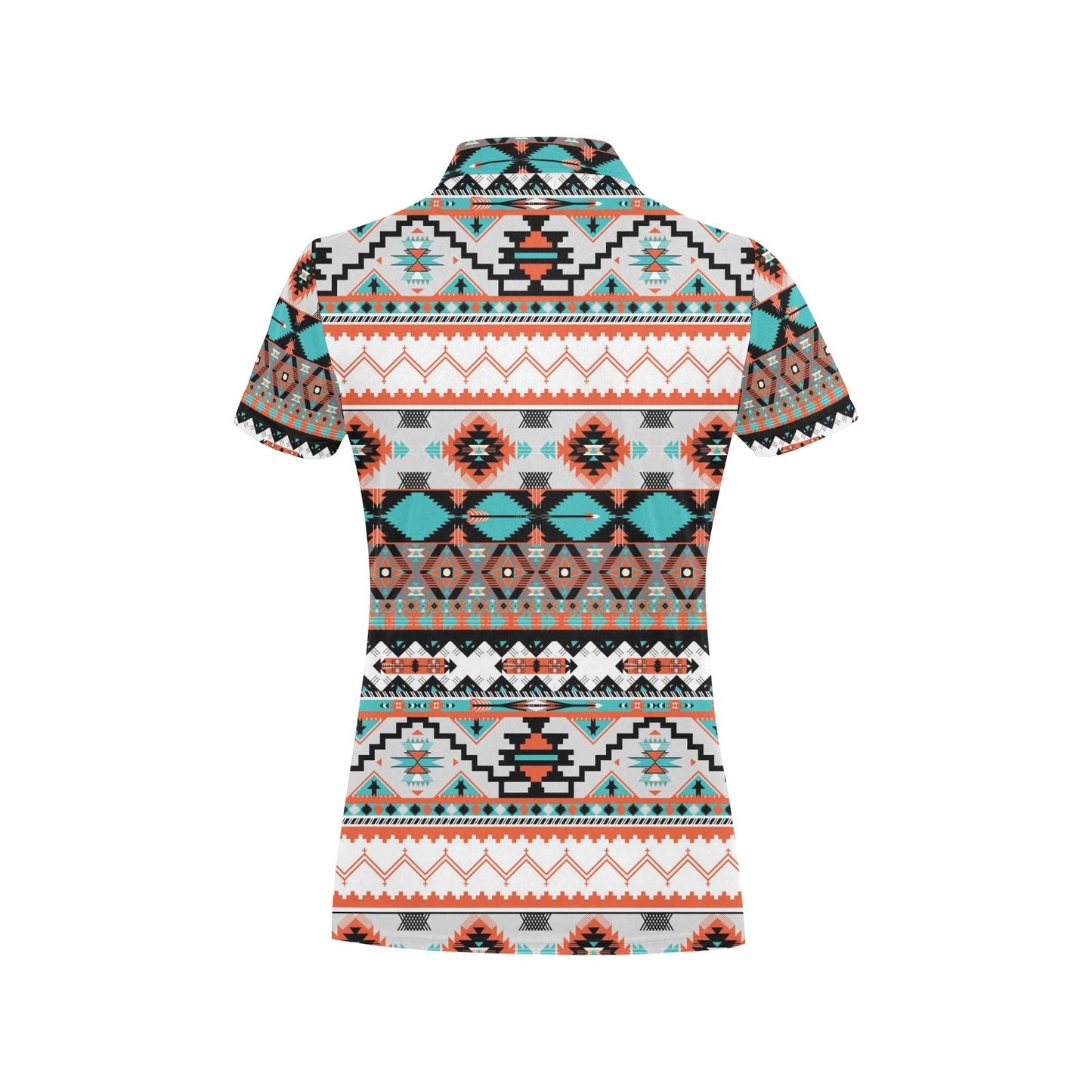 Tribal Aztec Indians pattern Women's Polo Shirt