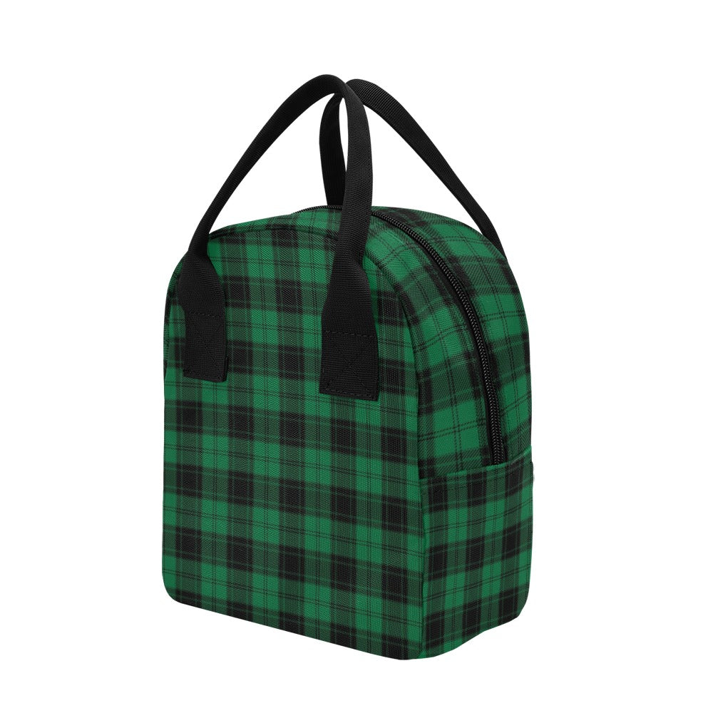 Tartan Green Print Design LKS302 Insulated Lunch Bag