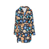 Planet Colorful Print Design LKS301 Women's Fleece Robe