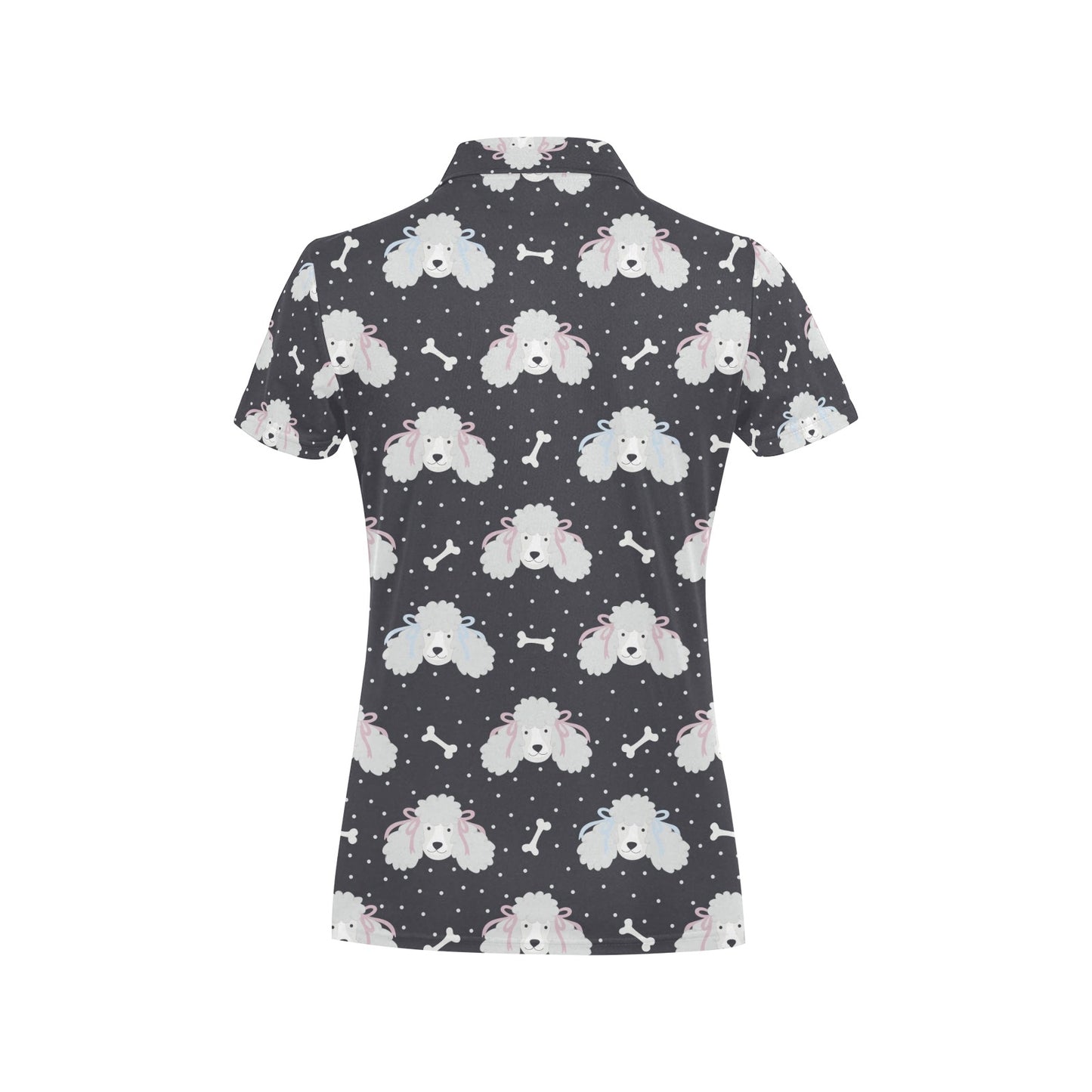Poodle Pattern Print Design A03 Women's Polo Shirt