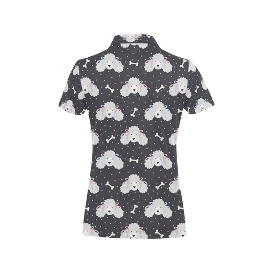 Poodle Pattern Print Design A03 Women's Polo Shirt