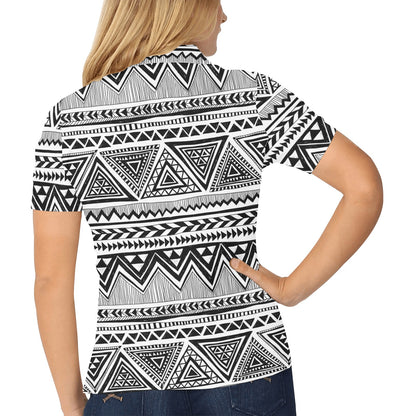 Draw Tribal Aztec Women's Polo Shirt