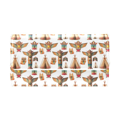 Totem Native Print Design LKS303 Women's Trifold Wallet
