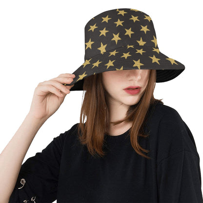 Star Gold Print Design LKS302 Unisex Bucket Hat