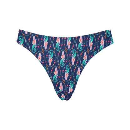 Mermaid Girl Cute Design Print Women's Thongs