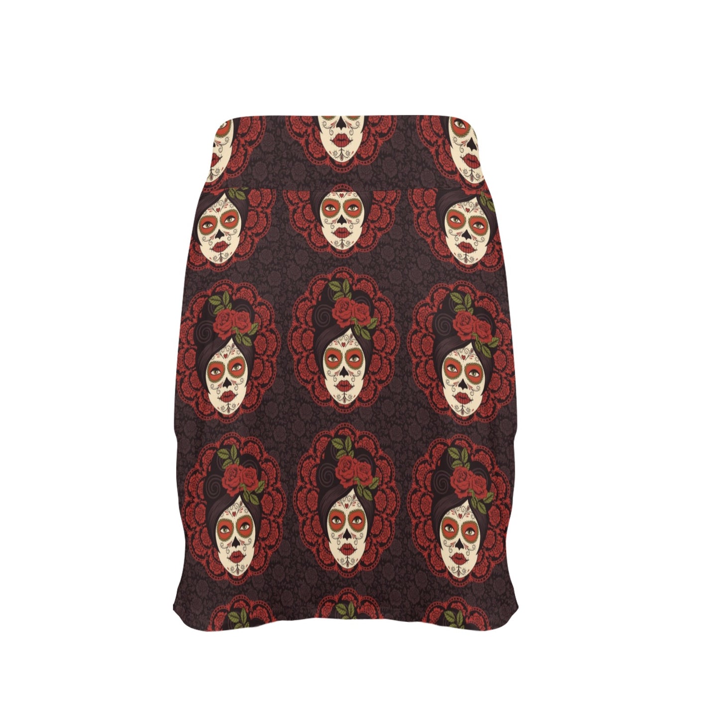 Day of the Dead Mexican Girl 17" Golf & Pickleball Skort with Pockets