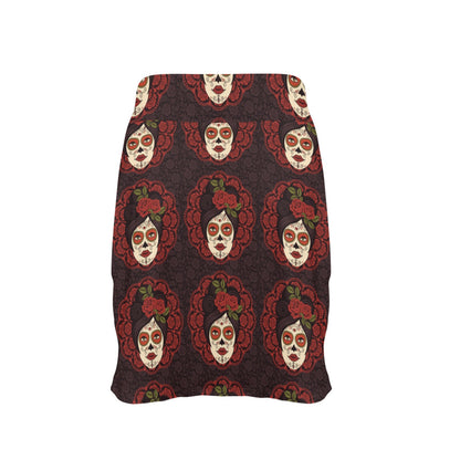 Day of the Dead Mexican Girl 17" Golf & Pickleball Skort with Pockets