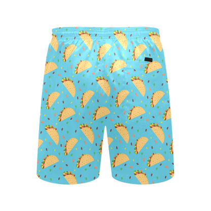 Taco Print Design LKS303 Men's Swim Trunks Beach Shorts
