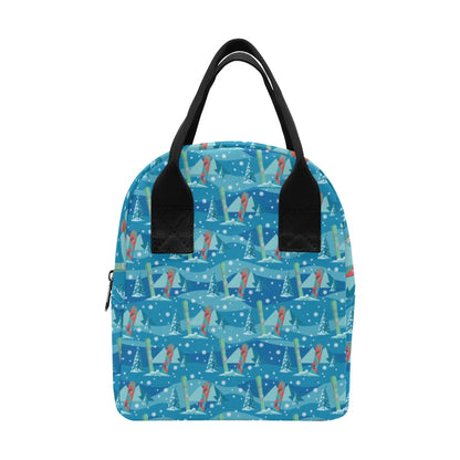 Snowboard Print Design LKS301 Insulated Lunch Bag